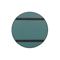 Spiegel metaal zwart 80 cm 